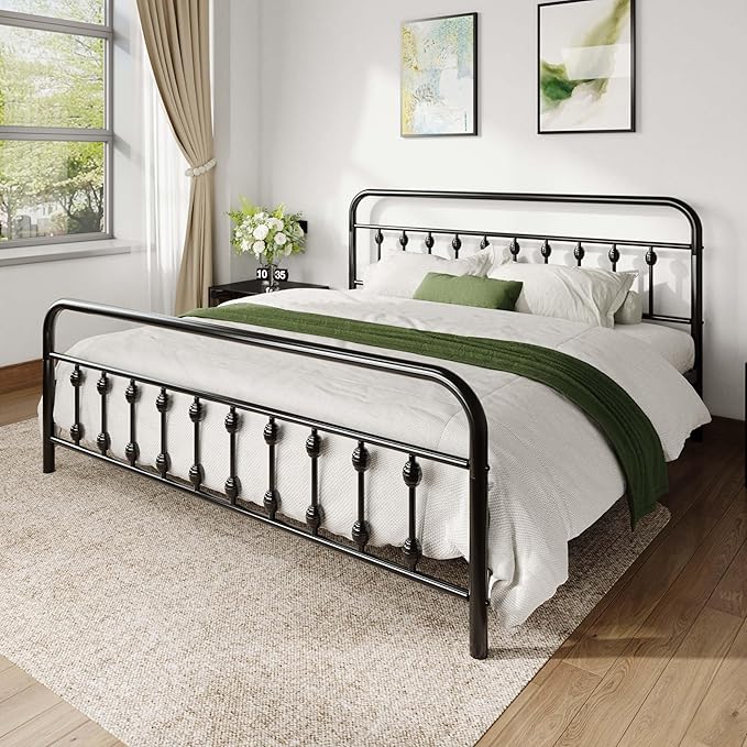Allewie 14 Inches King Size Metal Platform Bed Frame - Image 3