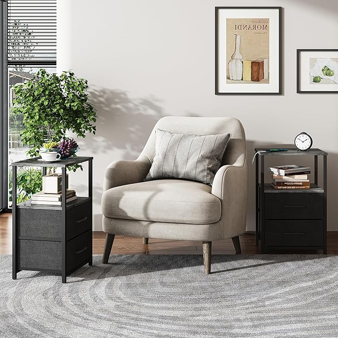 TUTOTAK End Table, Night Stand, Side Table, Nightstand - Image 4