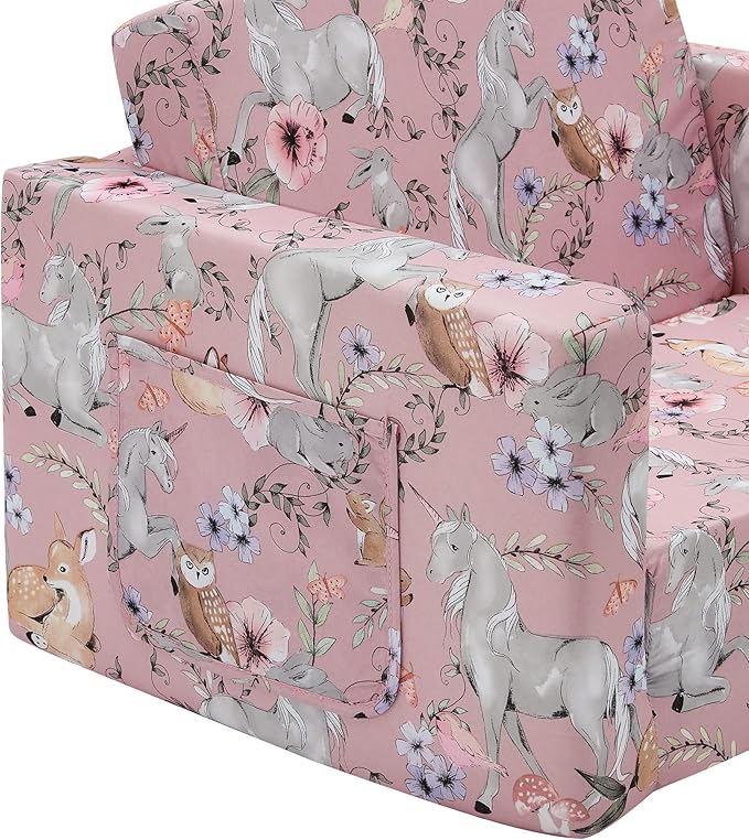Ulax furniture Kids Convertible Sofas Children Flip-Out Sofa - Image 6