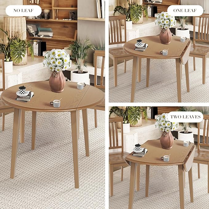 COLAMY 5-Piece Extendable Dining Table Set - Image 3