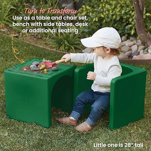 ECR4Kids Tri-Me Table and Cube Chair Set - Image 4