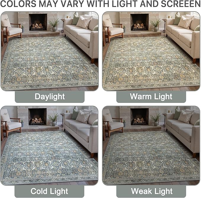 10X12 Area Rugs Machine Washable Rugs - Image 7
