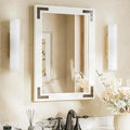 TETOTE 18 x 26 White Wood Mirror by TETOTE