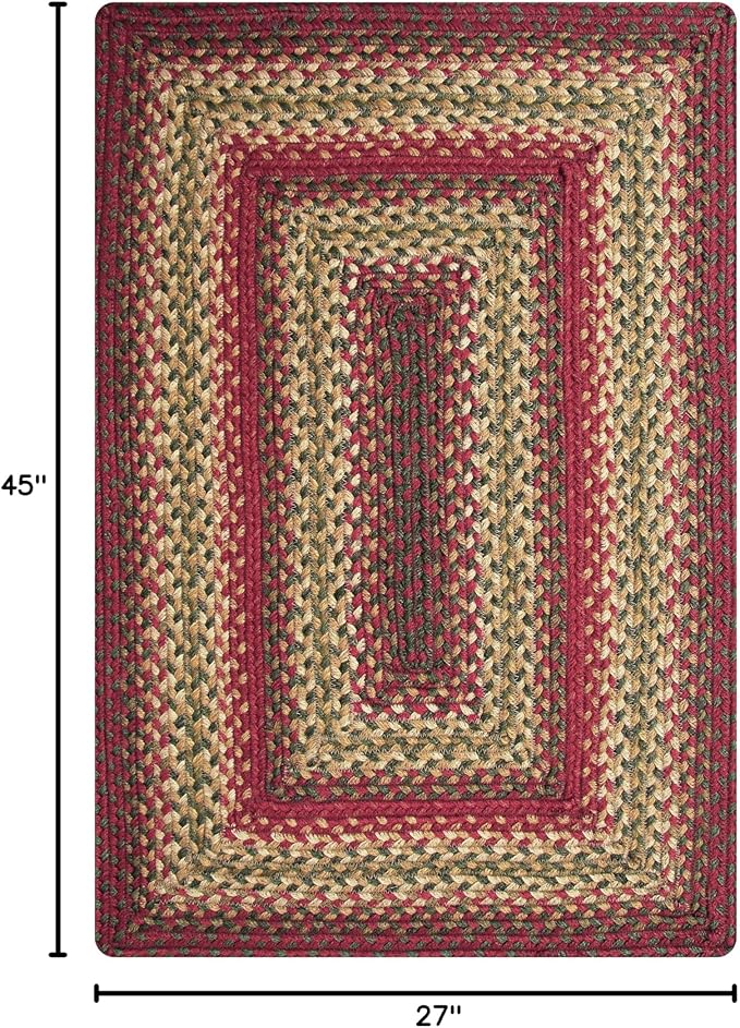 Cider Barn Cranberry Red Small Braided Rug, Everywhere - Image 2