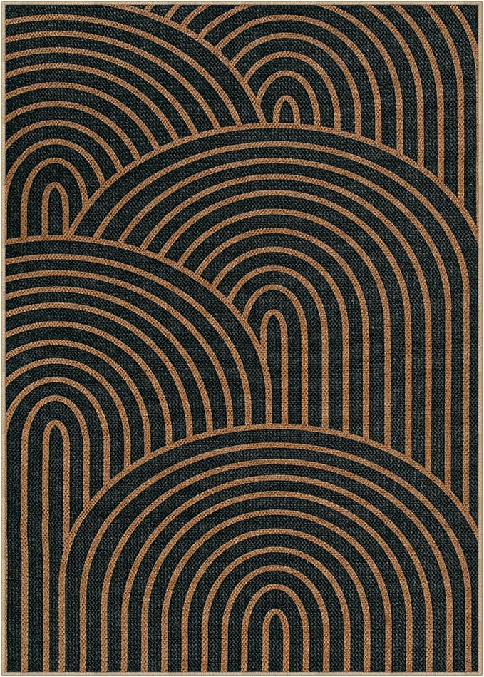 Lahome Modern Rainbow Easy Jute Carpet, Washable 5x7 Area Rugs - Image 8