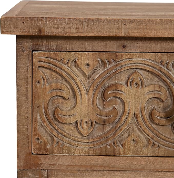 Kate and Laurel Cassetta Soft Rustic Rectangle Side Table; 19 x 14 x 28; - Image 9