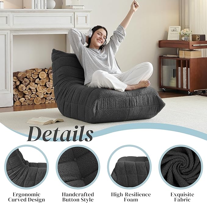 Bean Bag Chair, Fireside Chair Bean Bag Sofa - Image 3