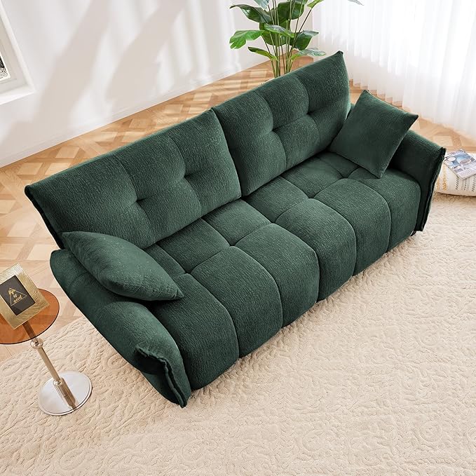 Modern Chenille Fabric 2-Seat Loveseat Sofa, Premium Upholstery Living Room - Image 3