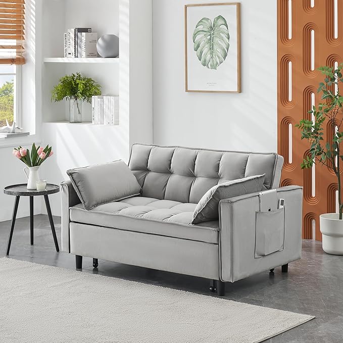 Ball & Cast Velvet Futon Sofa Couch by BallCast