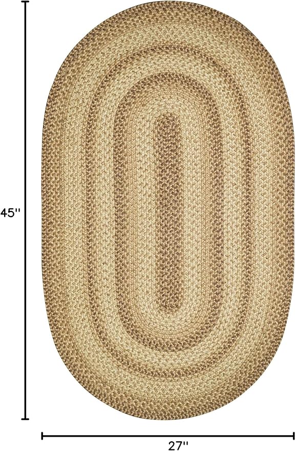 Homespice Cookie Dough Jute Braided Kitchen Rugs 27x45 - Image 2