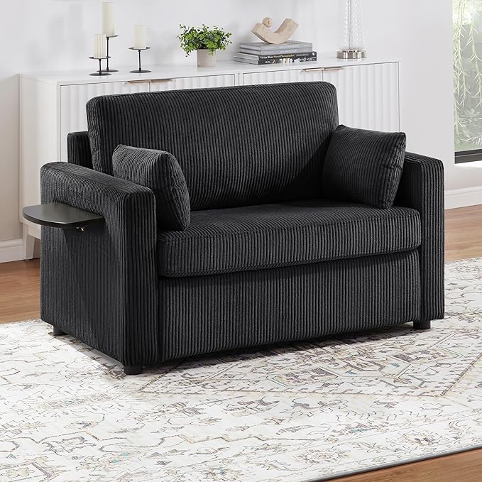 Twin Size Sofa Bed 47.2" Sleeper Sofa Loveseat Sofa - Image 4