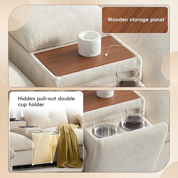 Merax 142'' Modular Sectional Sofa Set - Image 5