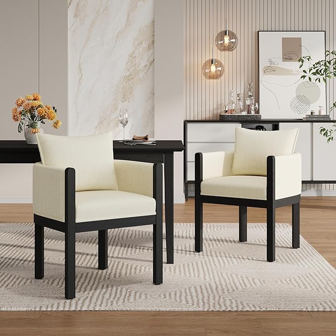 Christopher Knight Home Lucid Linen Upholstered Dining Chairs Set of 2 by ChristopherKnightHome