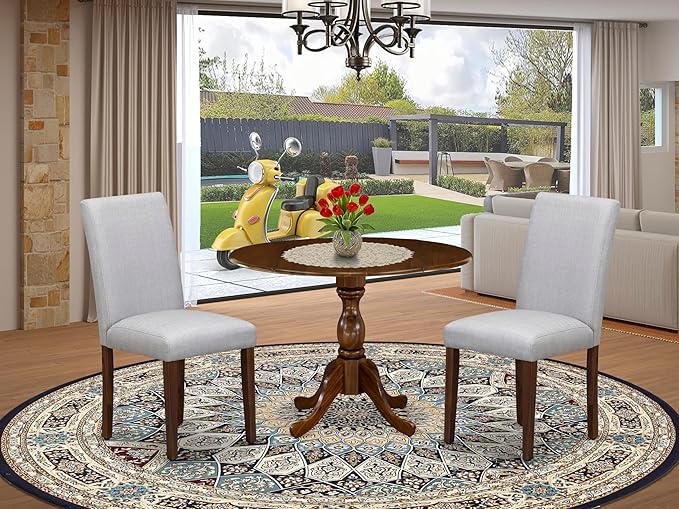 East West Furniture DMAB3-AWA-05 3 Piece Dinette Set - Image 2
