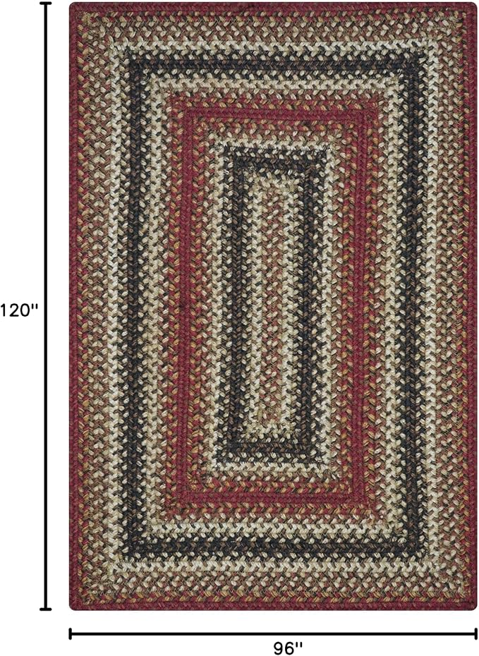 Homespice Chester Country Rugs for Living Room 8x10', Perfect Large Braided Rug - Image 2