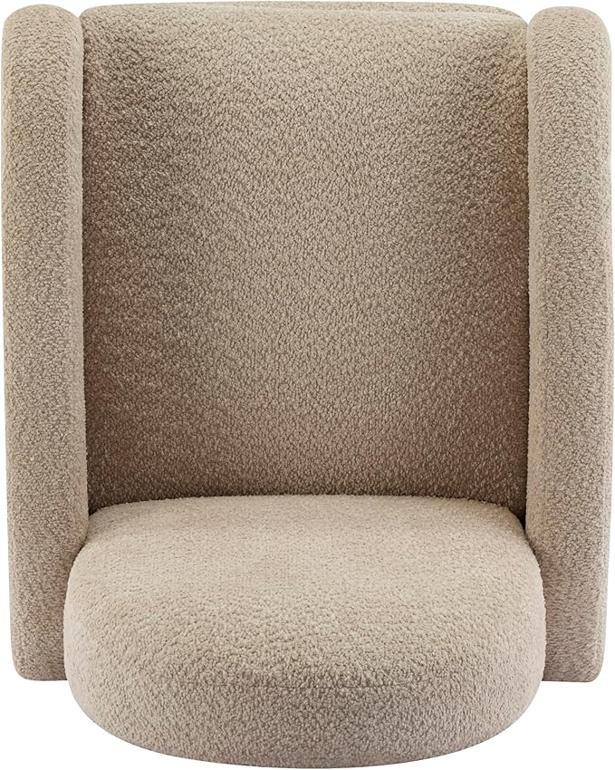 Christopher Knight Home Sidney Fabric Upholstered 360° Swivel Chair, Boucle - Image 4