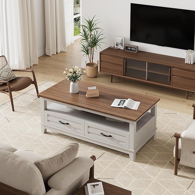 GarveeHome Farmhouse Coffee Table - Image 6