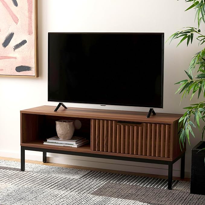 SAFAVIEH Lylia TV Stand for up to 55" Flatscreen – Walnut - Image 2