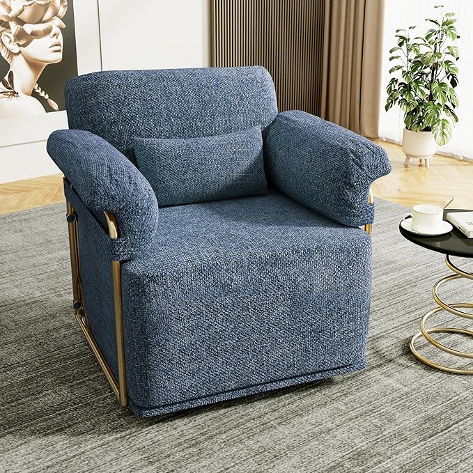 KEIKI Modern Comfy Swivel Accent Reading Chair by Unknown