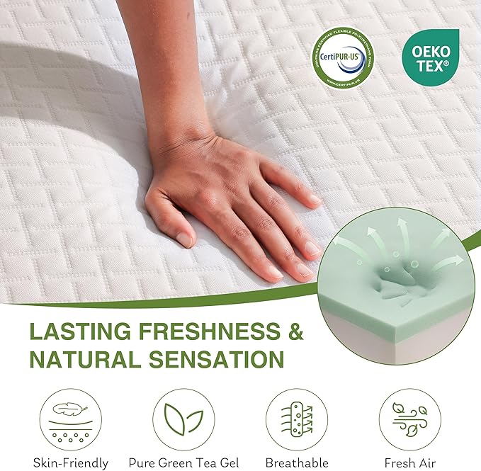 Twin XL Memory Foam Mattress, 6 Inch Bed Mattress in a Box - Image 5