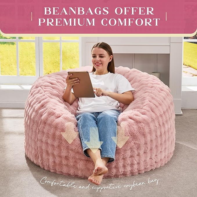 Hobestluk Bean Bag Chairs Beanbag Chair - Image 6