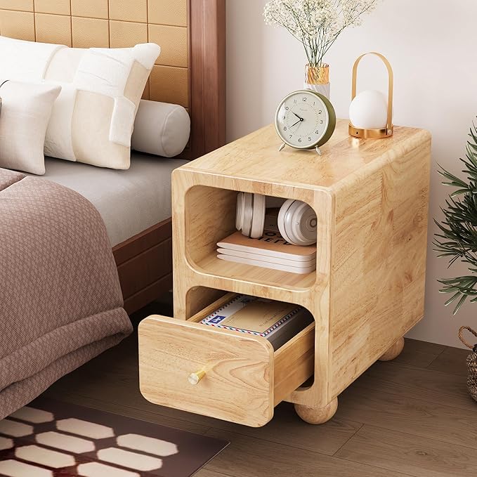 Solid Wood Night Stand, Narrow Night Stand - Image 2
