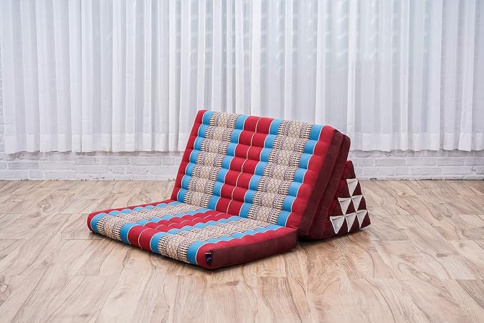 Leewadee 3-Fold Mat XXL with Triangle Cushion – Firm TV Pillow, Foldable - Image 6