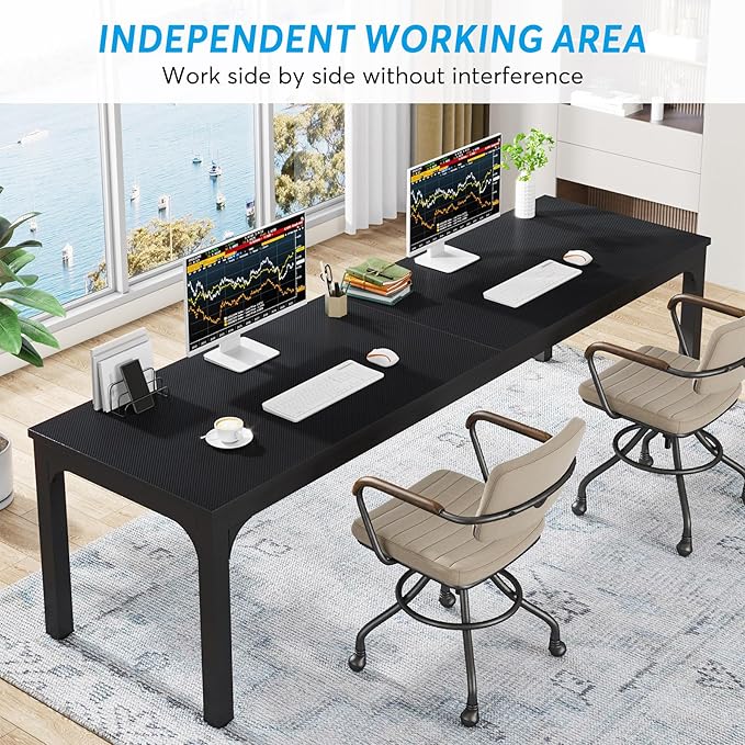 Tribesigns 78.7 Inches Extra Long Computer Desk 2 Person Desk, Double Long Desk - Image 5