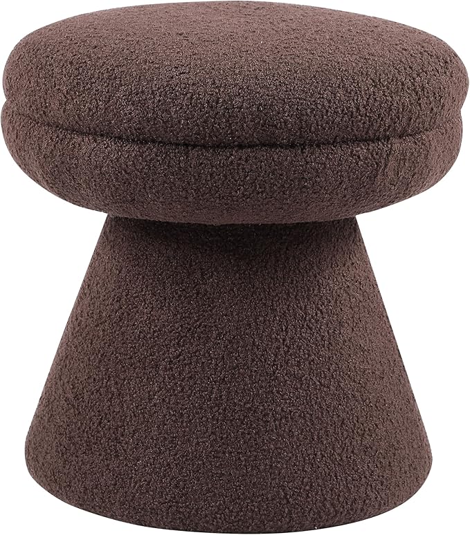 Furniture of America Rami Modern 18-inch Mushroom-Shape Upholstered Ottoman by FurnitureofAmerica