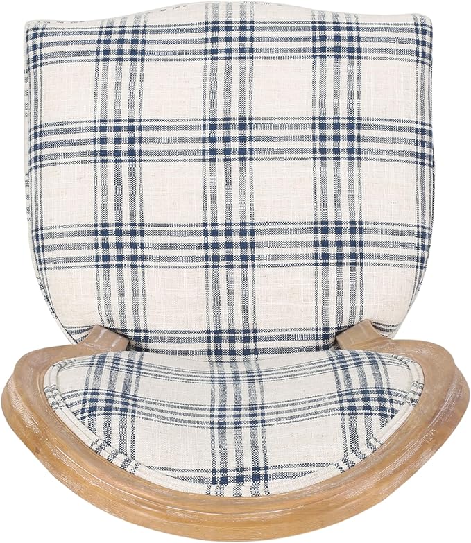 Christopher Knight Home Phinnaeus Dining Chair Set, Dark Blue Plaid + Light - Image 9