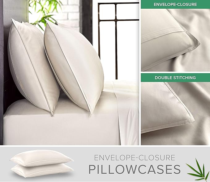 Full Sheets by Pure Bamboo, Genuine 100% Organic Viscose Derived from Bamboo - Image 3