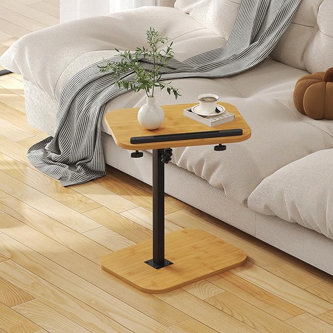 Sofa Couch Arm Table Tv Tray Small Bed Stand C Shaped Side End Tables - Image 7
