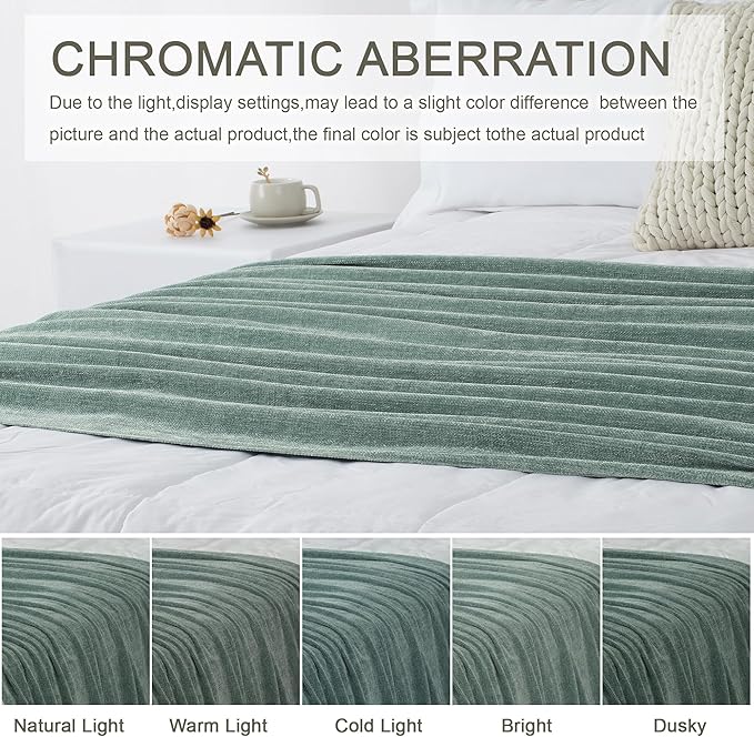 Chenille Throw Blanket for Couch 50"X 60", Soft Cozy Throws - Image 2