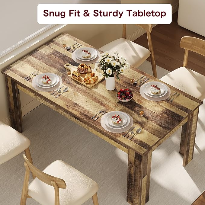 Dining Table for 4-6, Rectangular Dining Room Dinner Table - Image 6