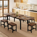 7-Piece Dining Table Set, Mid Century Modern Dinner Table by Einhomn
