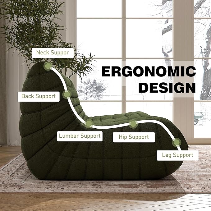 Big Bean Bag Chairs for Adults, 3 Seater Large Floor Sofa - Image 5