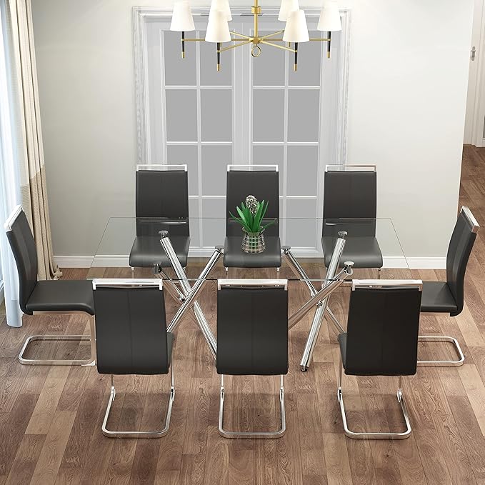 Dining Chairs Set, Kitchen Modern Metal Chairs - Image 4