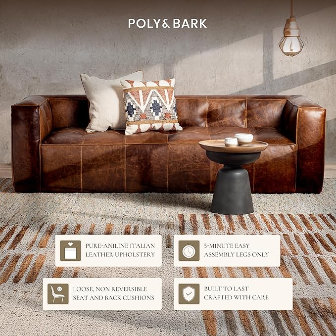 Poly & Bark Capa Leather Couch - Image 5