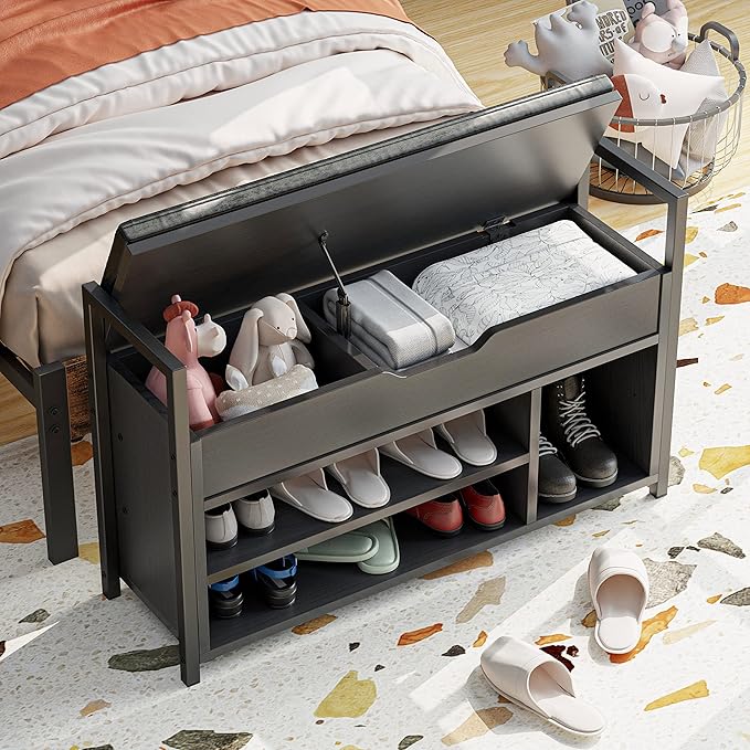 IRONCK Shoe Storage Bench, Entryway Bench - Image 3