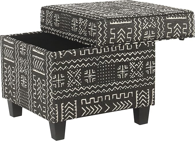 Homepop Home Decor | K7342-F2267 | Classic Square Storage Ottoman - Image 5