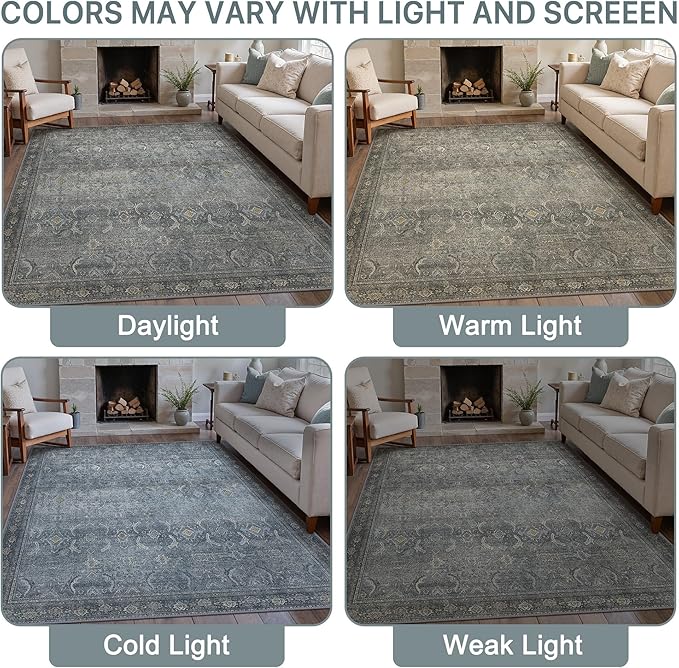 8X10 Area Rugs Machine Washable Rugs - Image 7