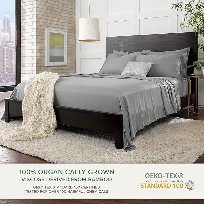 Queen Sheets by Pure Bamboo, Genuine 100% Organic Viscose Derived from Bamboo - Image 2