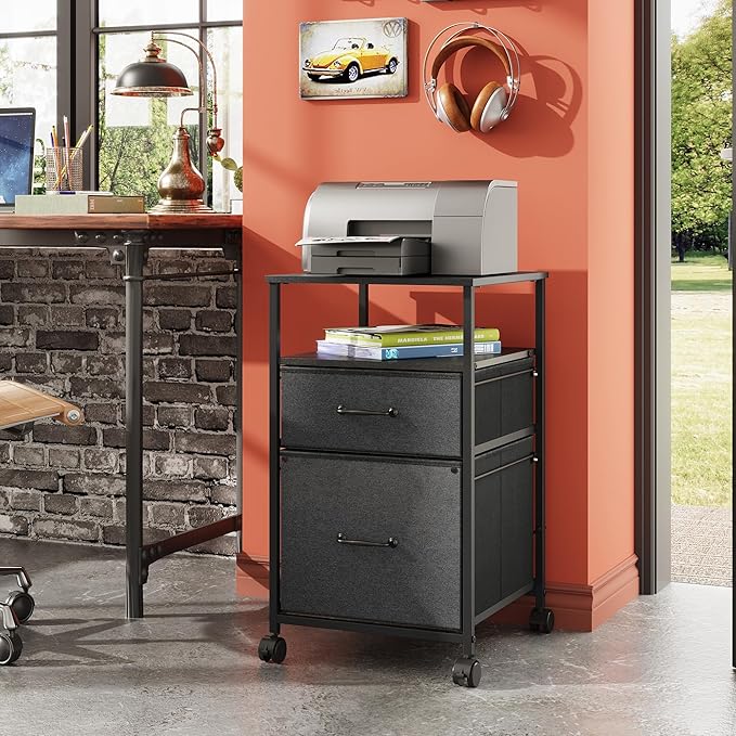 DEVAISE Mobile File Cabinet, Rolling Printer Stand - Image 2