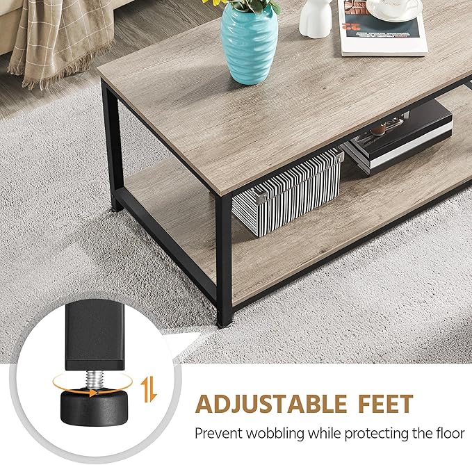Yaheetech 39.5" 2-Tier Coffee Table - Image 8
