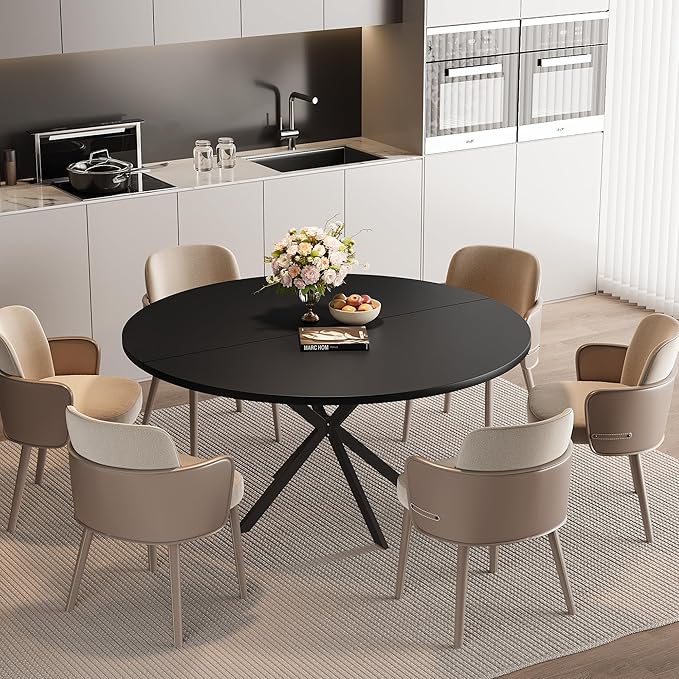 47.24" Round Dining Table, Modern Dining Room Table - Image 8