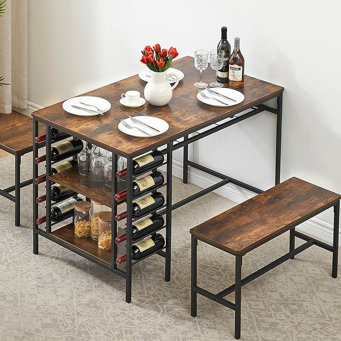IDEALHOUSE Dining Table Set for 4, Kitchen Table Set for 4 by IDEALHOUSE