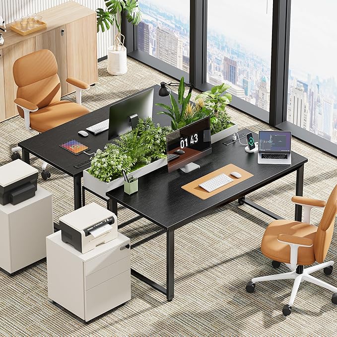 Huuger 48 x 24 inch Desk with Power Outlets & USB-C, Deeper & Thicker Desktop - Image 8