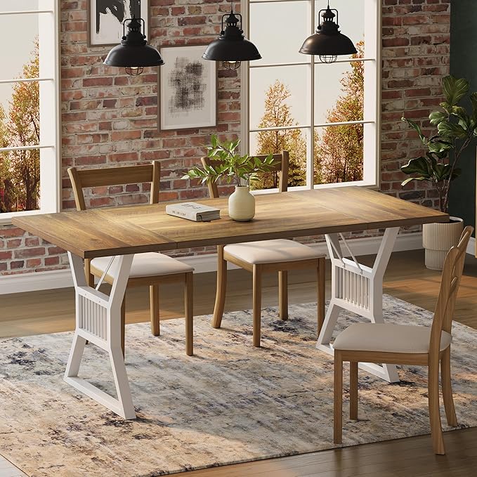 GarveeHome 70.8 Inch Dining Table 4-6 Person, Kitchen Table - Image 9