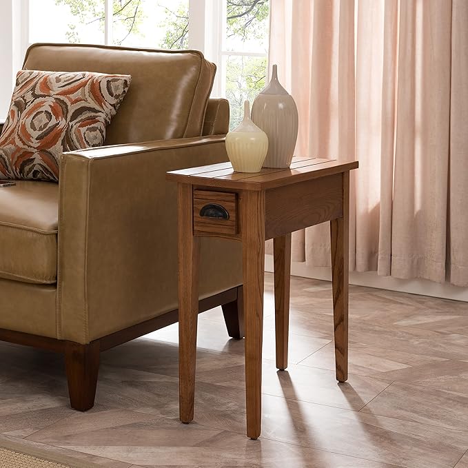 Leick Home, End Table, Solid Wood, 1 Drawer, Easy Assembly, 10 in W x 24 in D x - Image 2