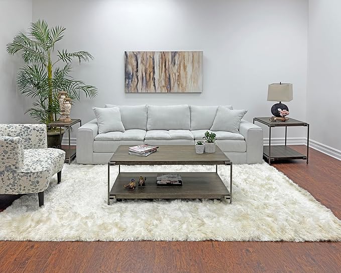 Roundhill Furniture Corbeta Living Room, Coffee Tables, Aged Graphite - Image 2